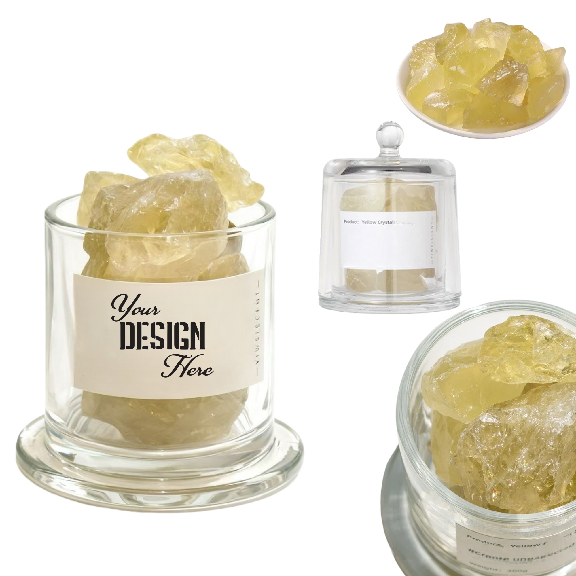 Natural Brazilian Crystal Aroma Diffuser Stone w/Jar 2