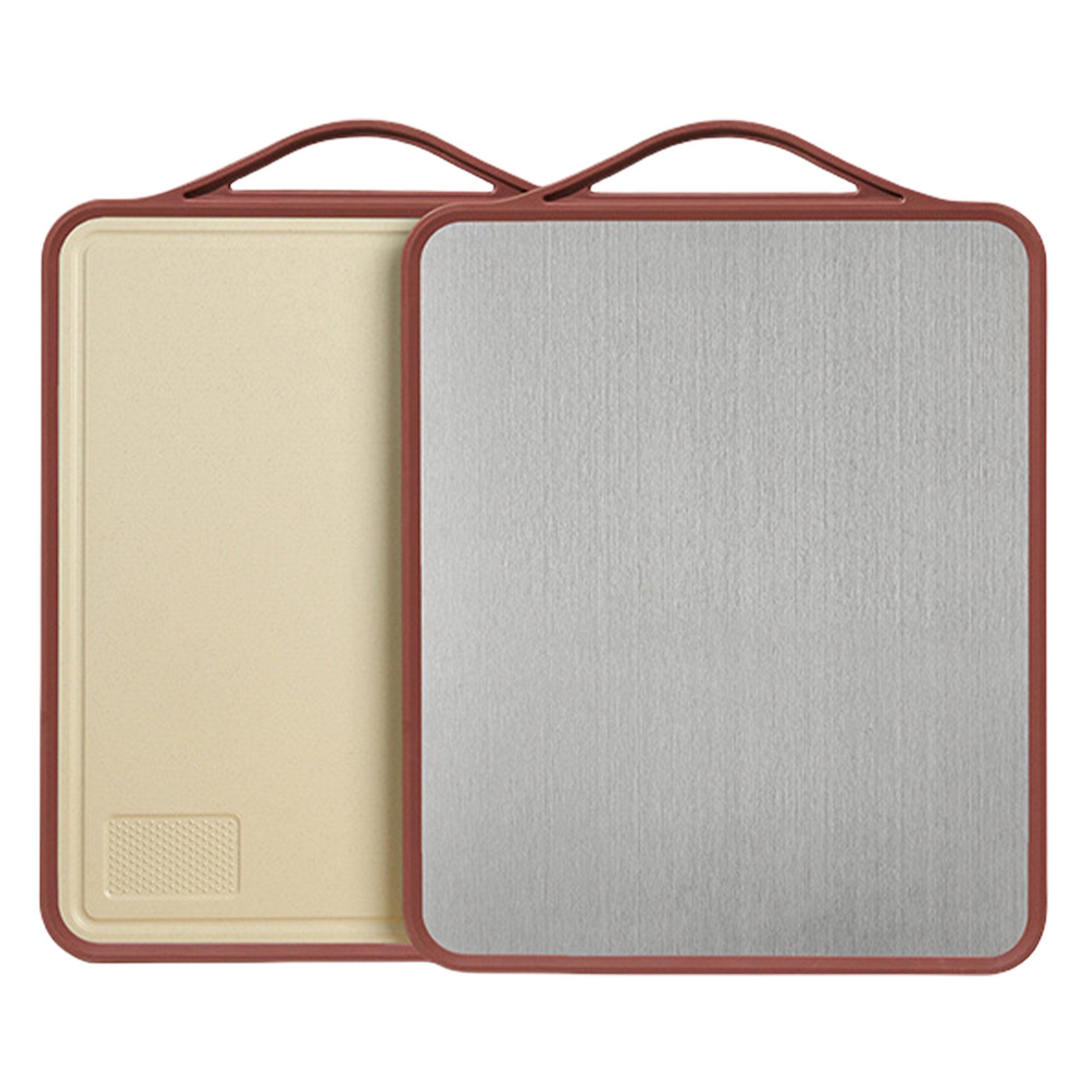 Anti-Bacterial Stainless Steel Cutting Board Kitchen Chopping Board with Non-Slip Edge 6