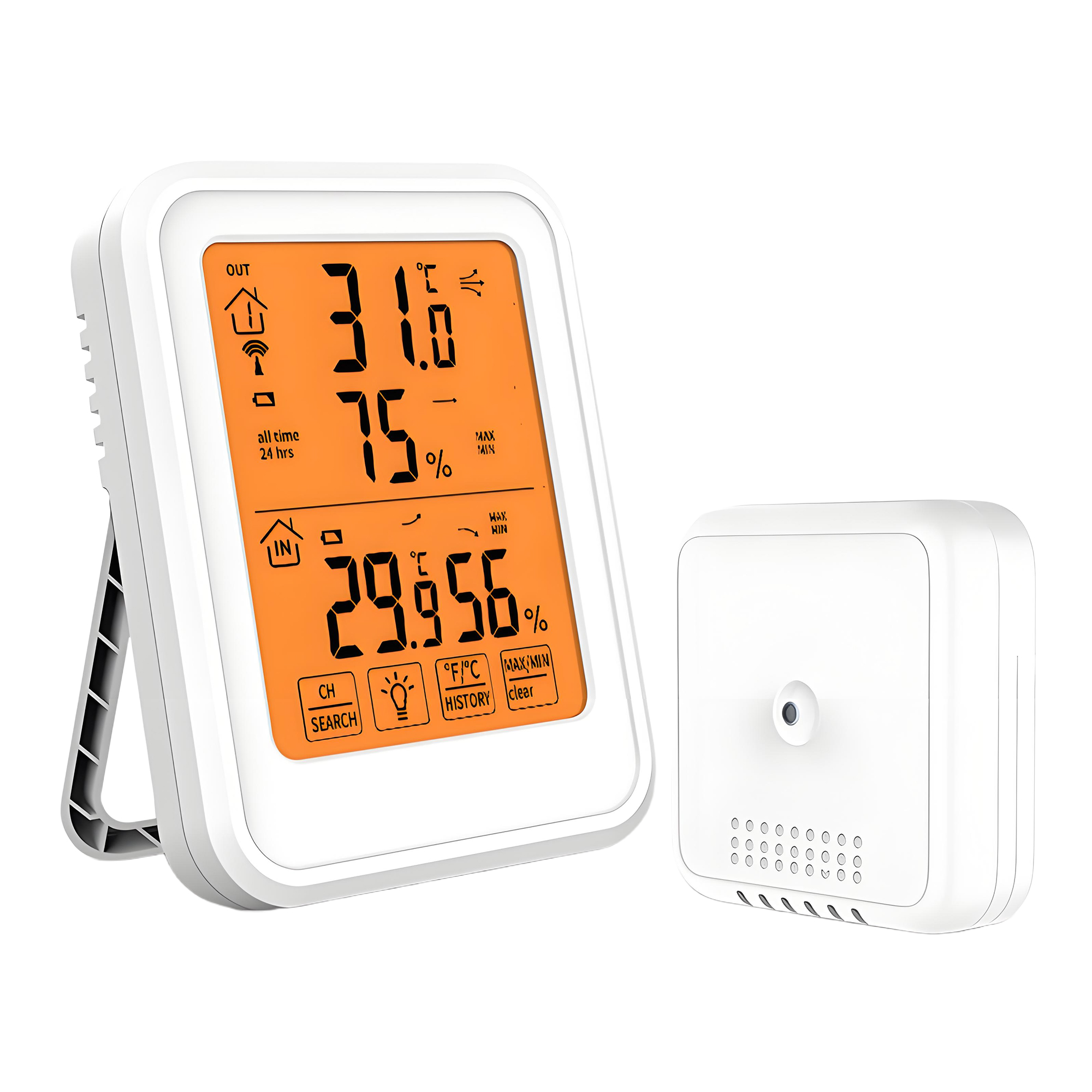 New Wireless Electronic Indoor Outdoor Thermometer Hygrometer with Waterproof Touch Screen. 3