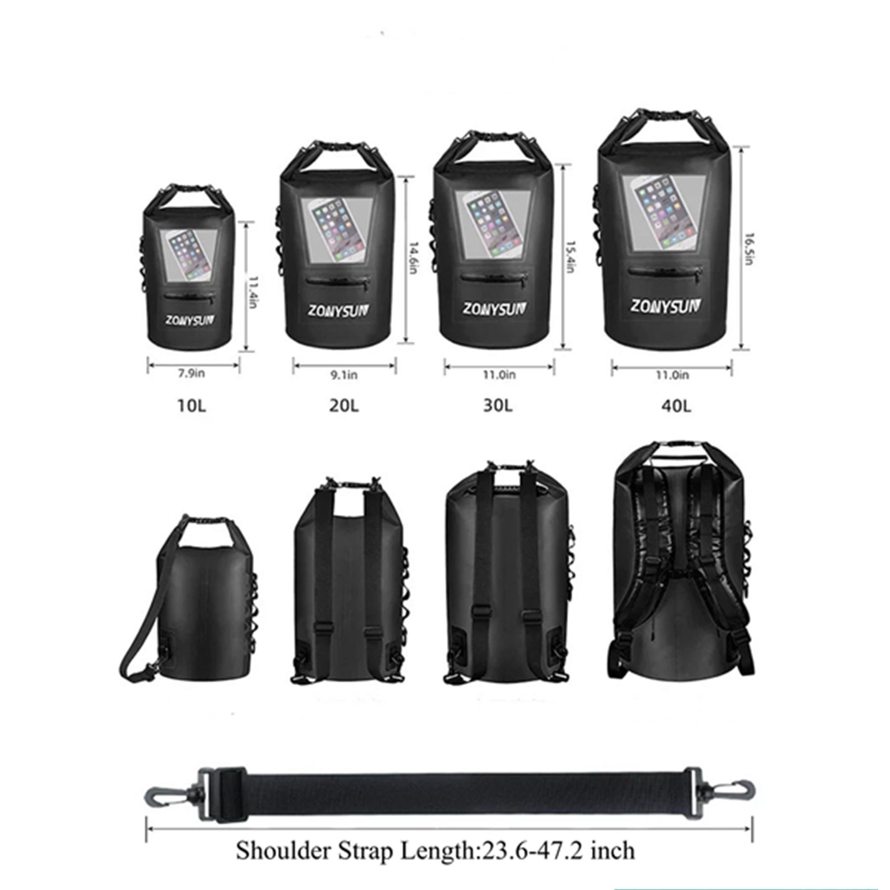 20L Dry Bags With Phone Window 3