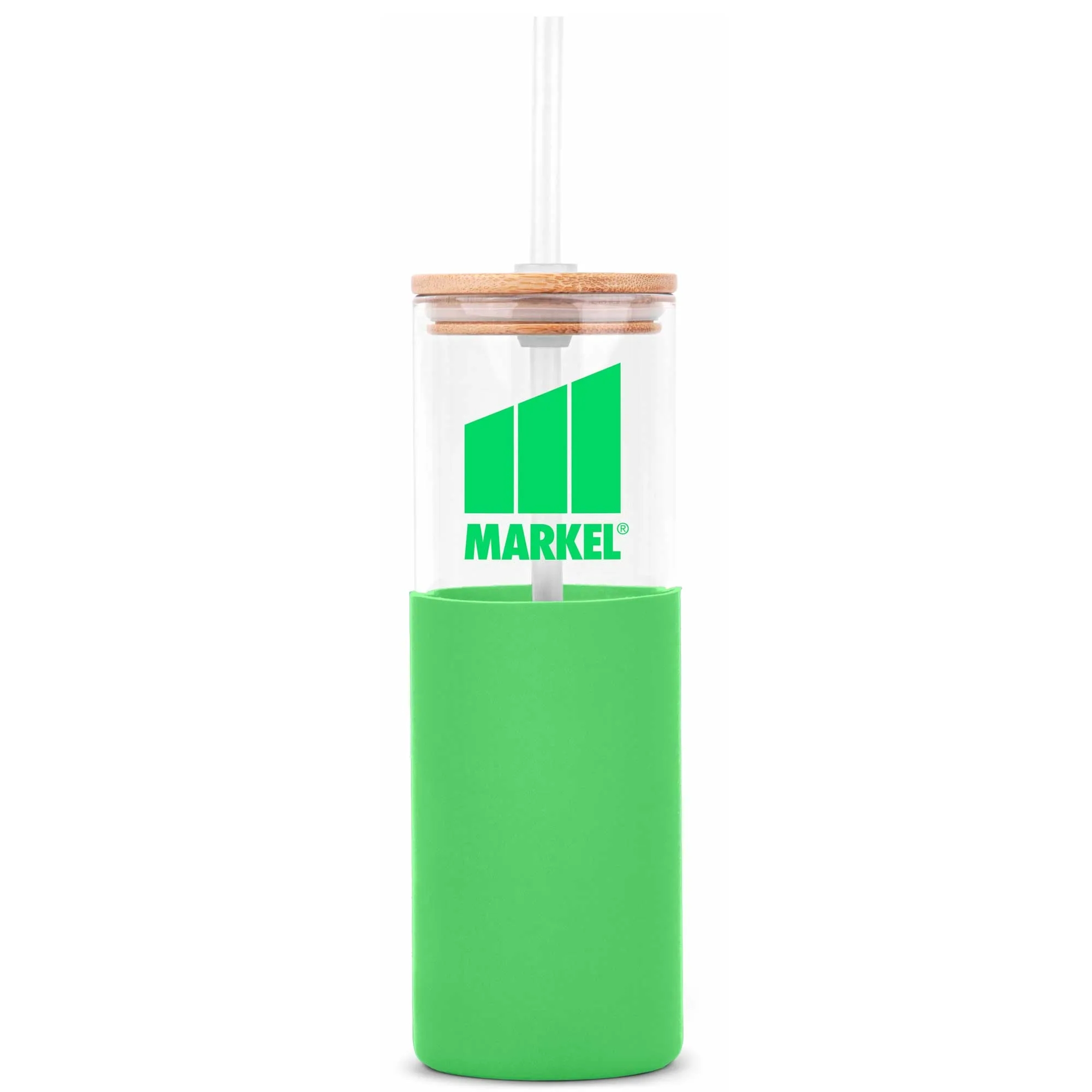18oz. Glass Tumbler with Bamboo Lid, Straw & Silicone Sleeve 13