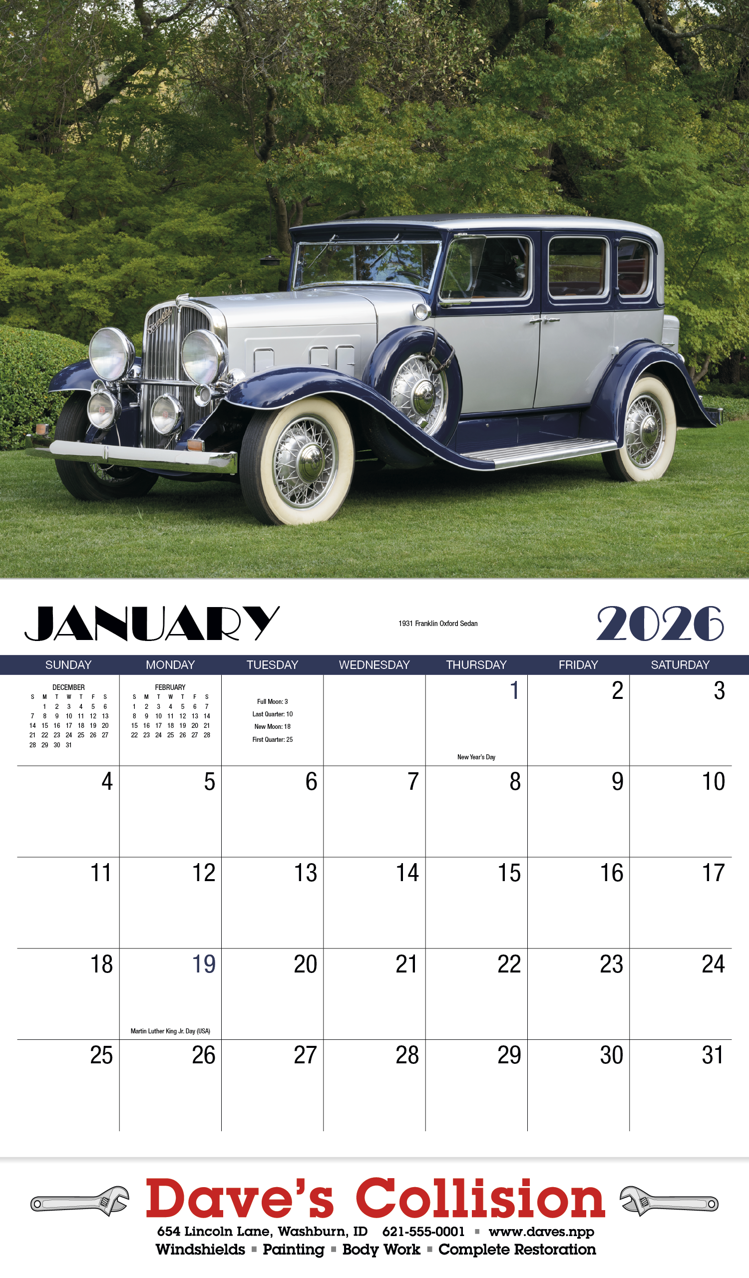 HotLine® Products Classics Appointment Calendar - Stapled 9