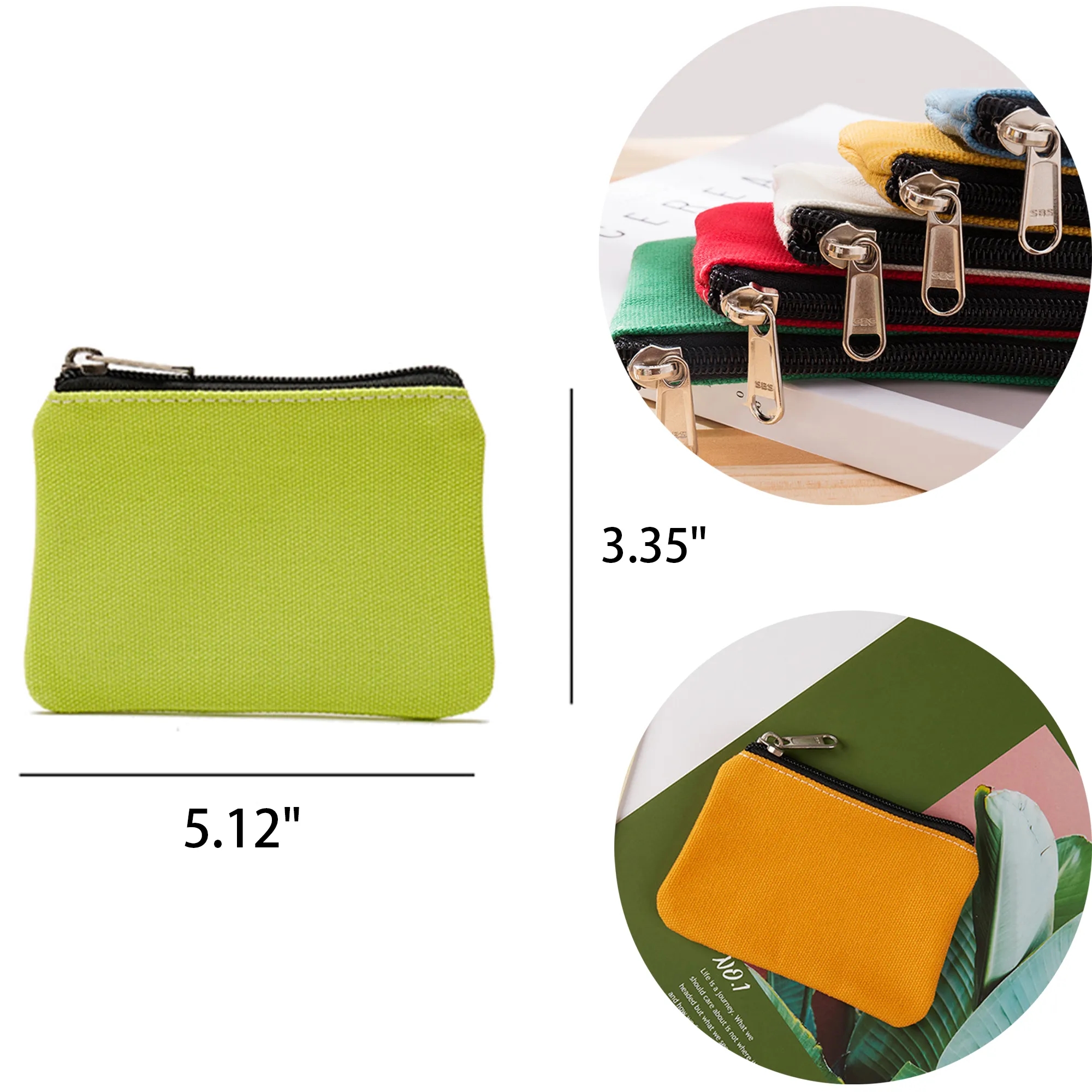 Canvas Coin Purse Change Cash Bag 2
