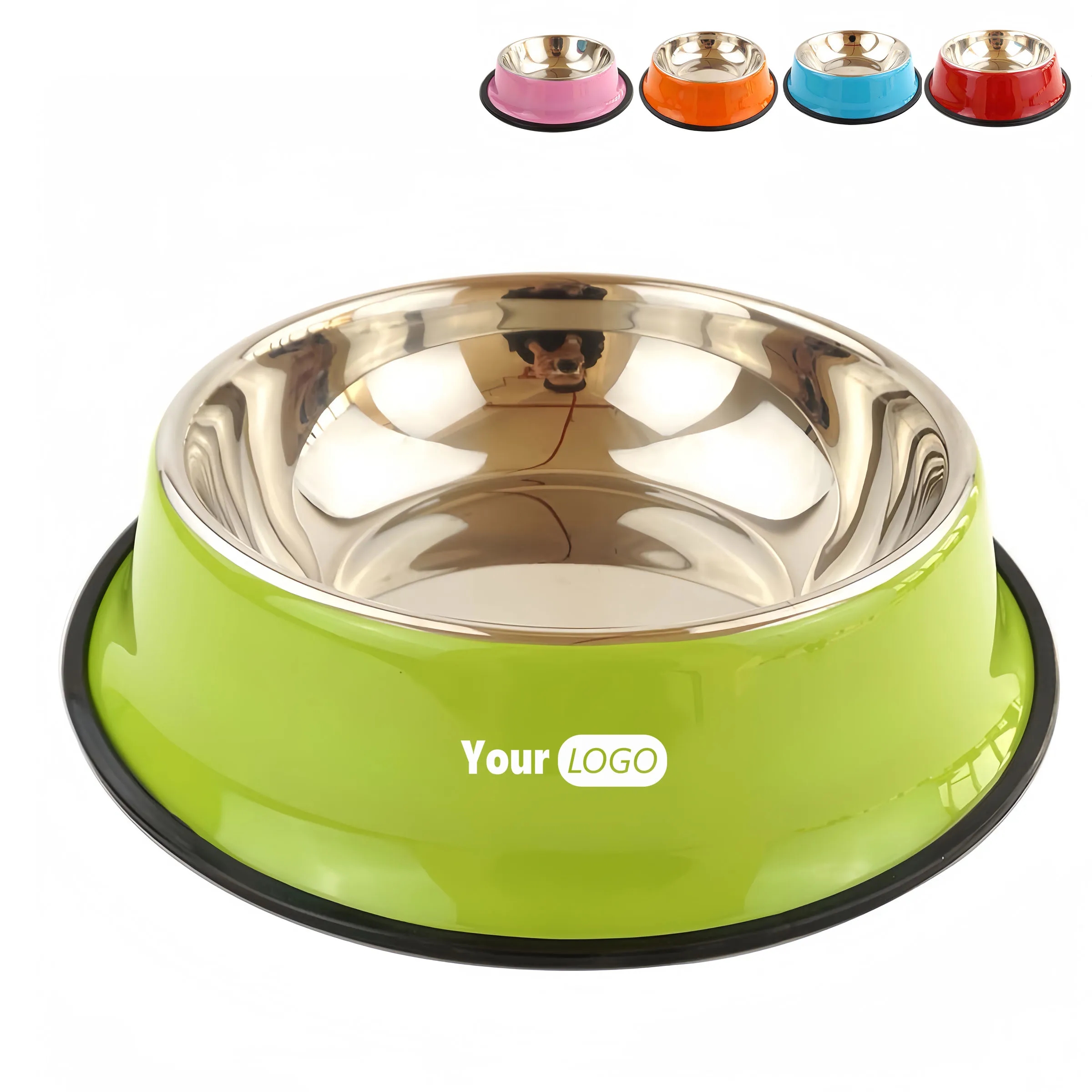 Stainless Steel Colorful Painted Non-Slip Pet Bowl 2
