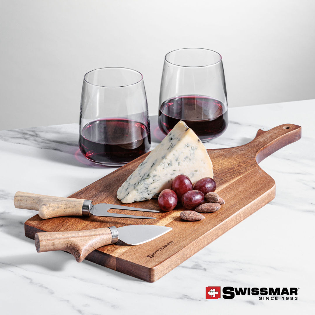 Swissmar® Paddle Board & 2 Dunhill Stemless Wine 3