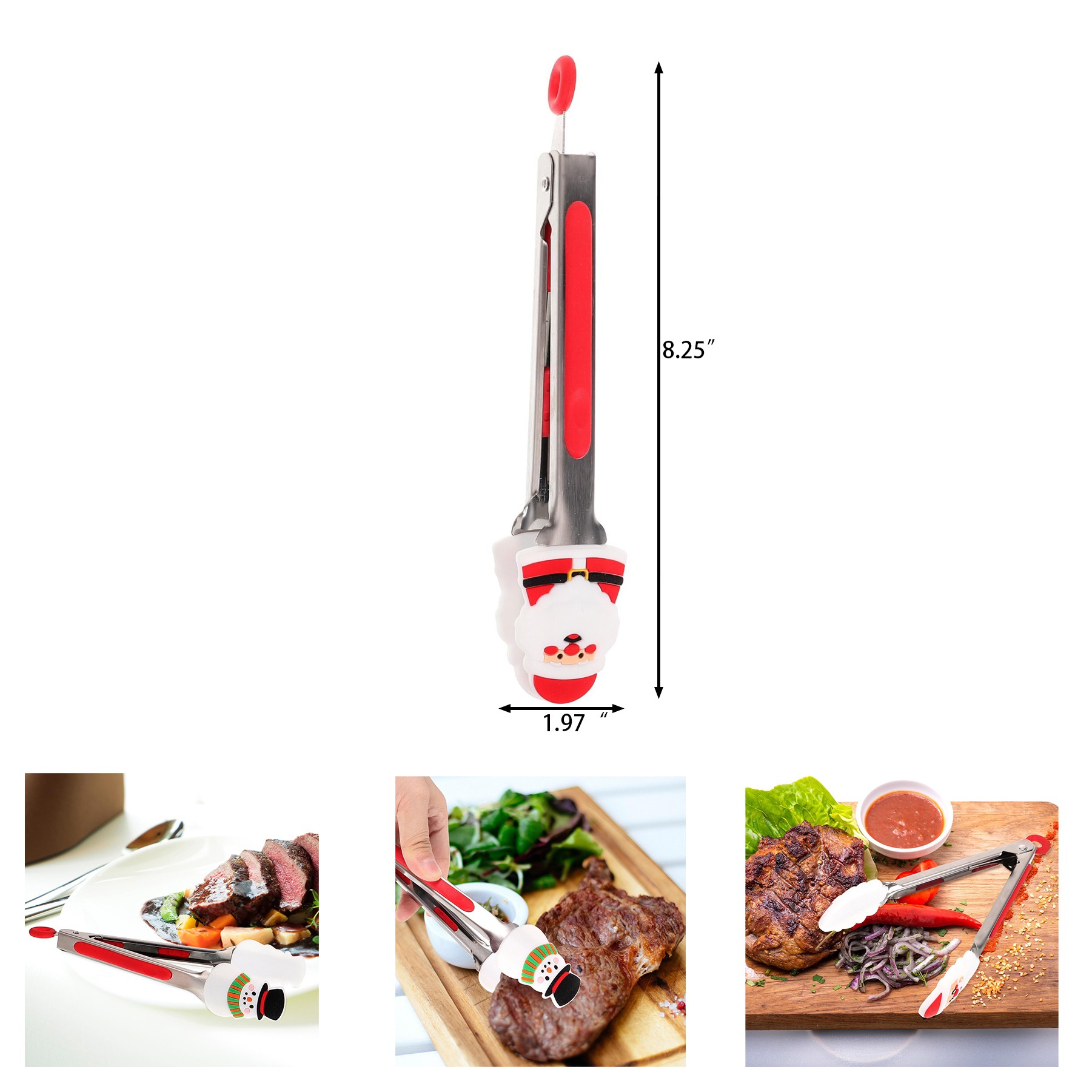 Christmas Silicone Tongs 2