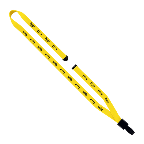 1/2" Polyester Lanyard with Non-Swivel Plastic Hook 147