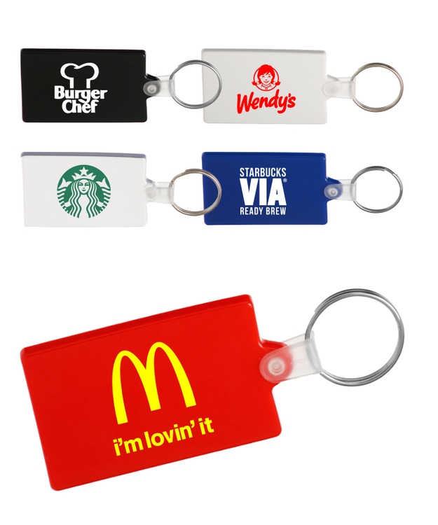 Rectangle soft key tags Keychain 2