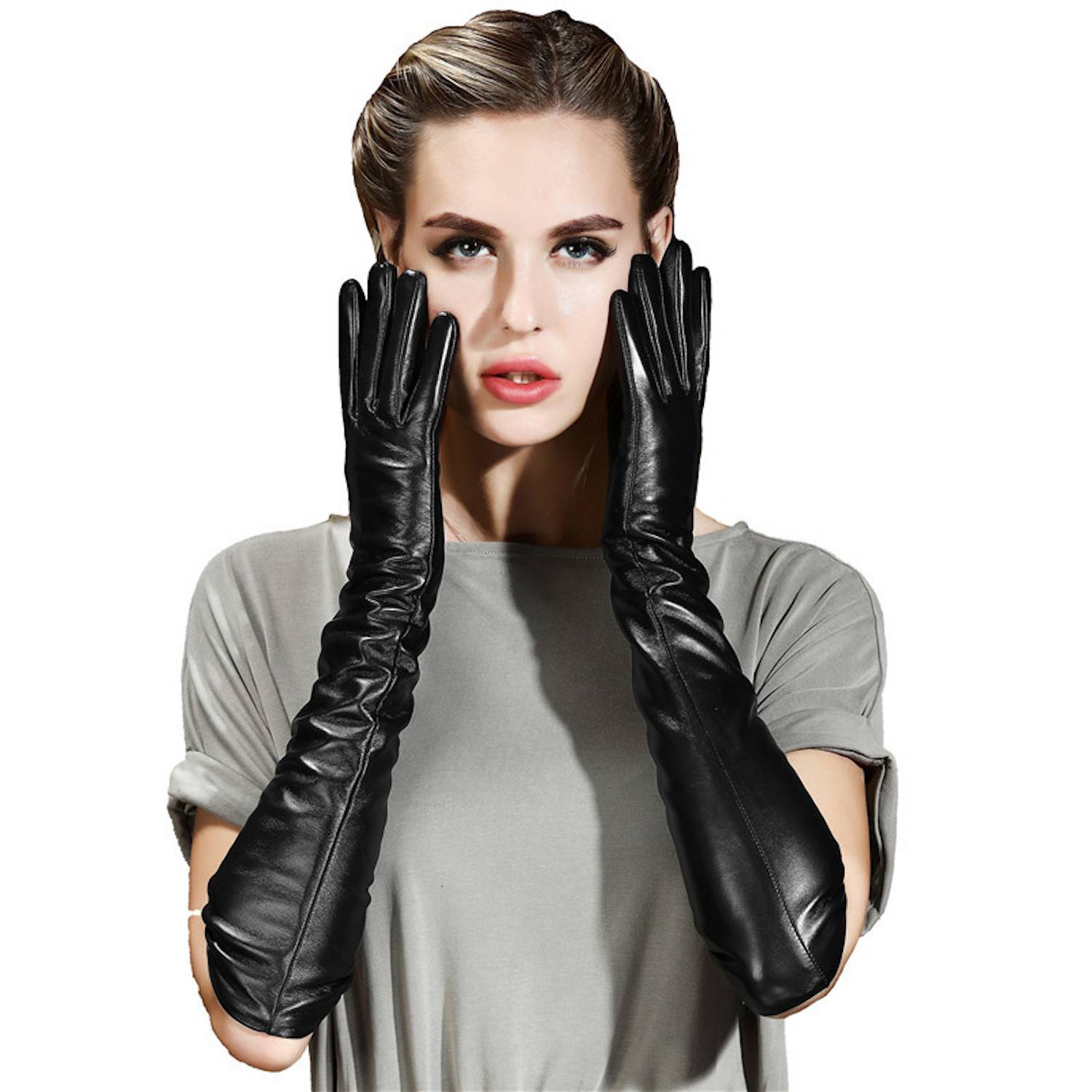 Winter Long Leather Gloves 4