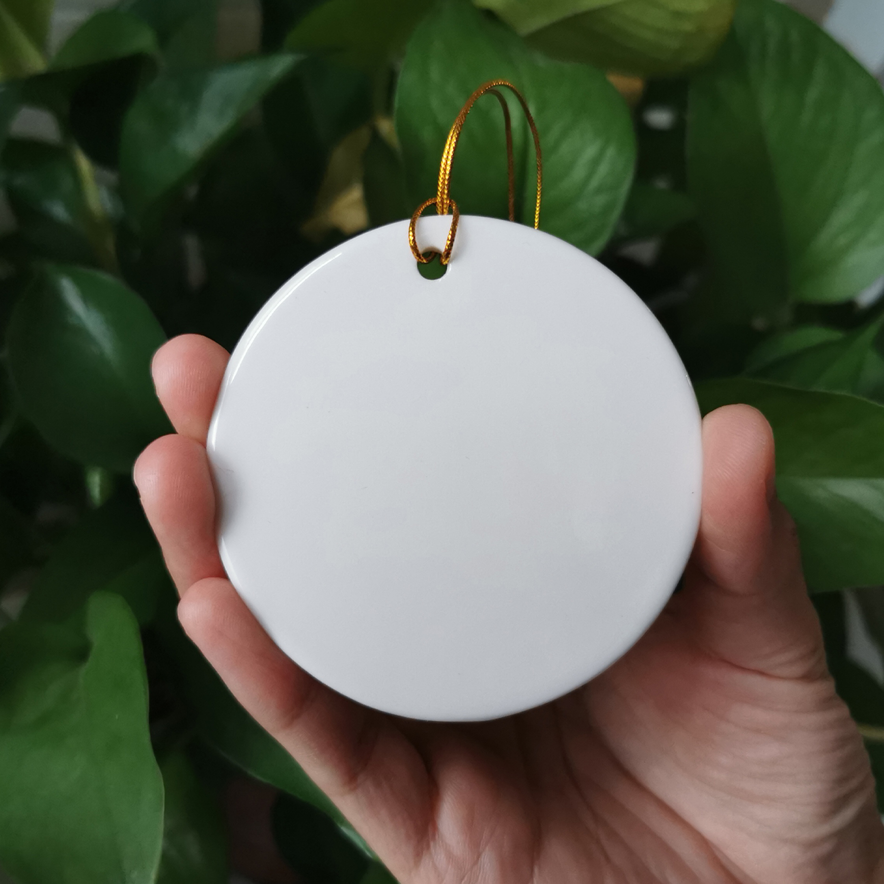 3 Inch Christmas Ceramic Ornaments-Round 5