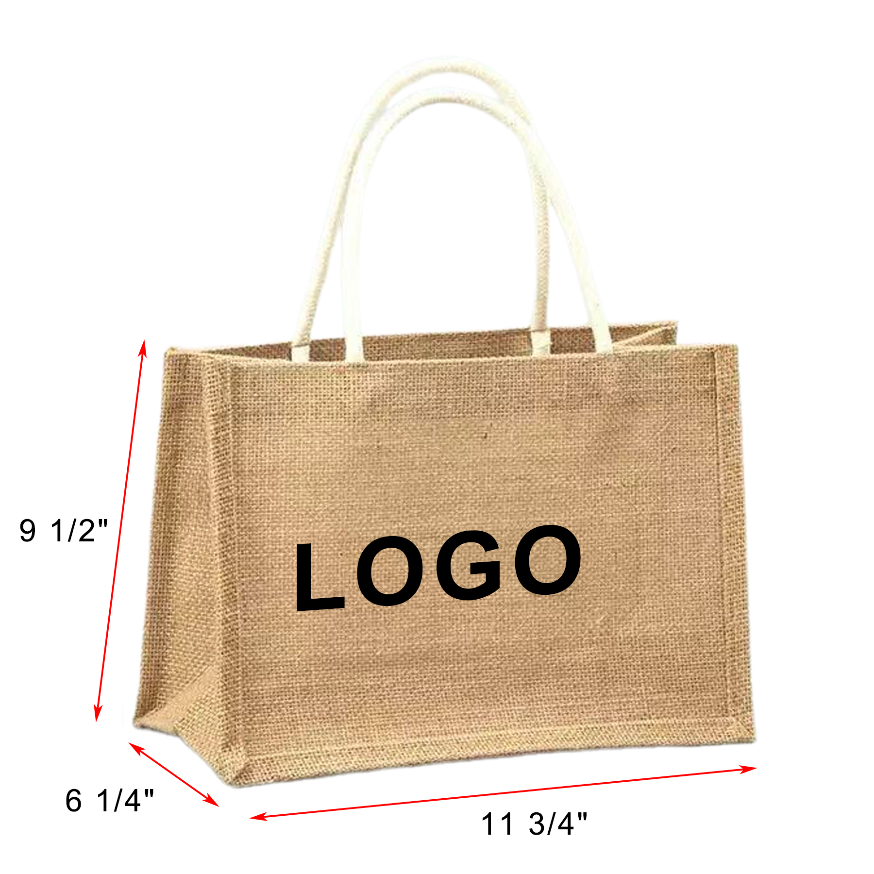 Jute Tote Bag, custom tote bag with logo imprint 1