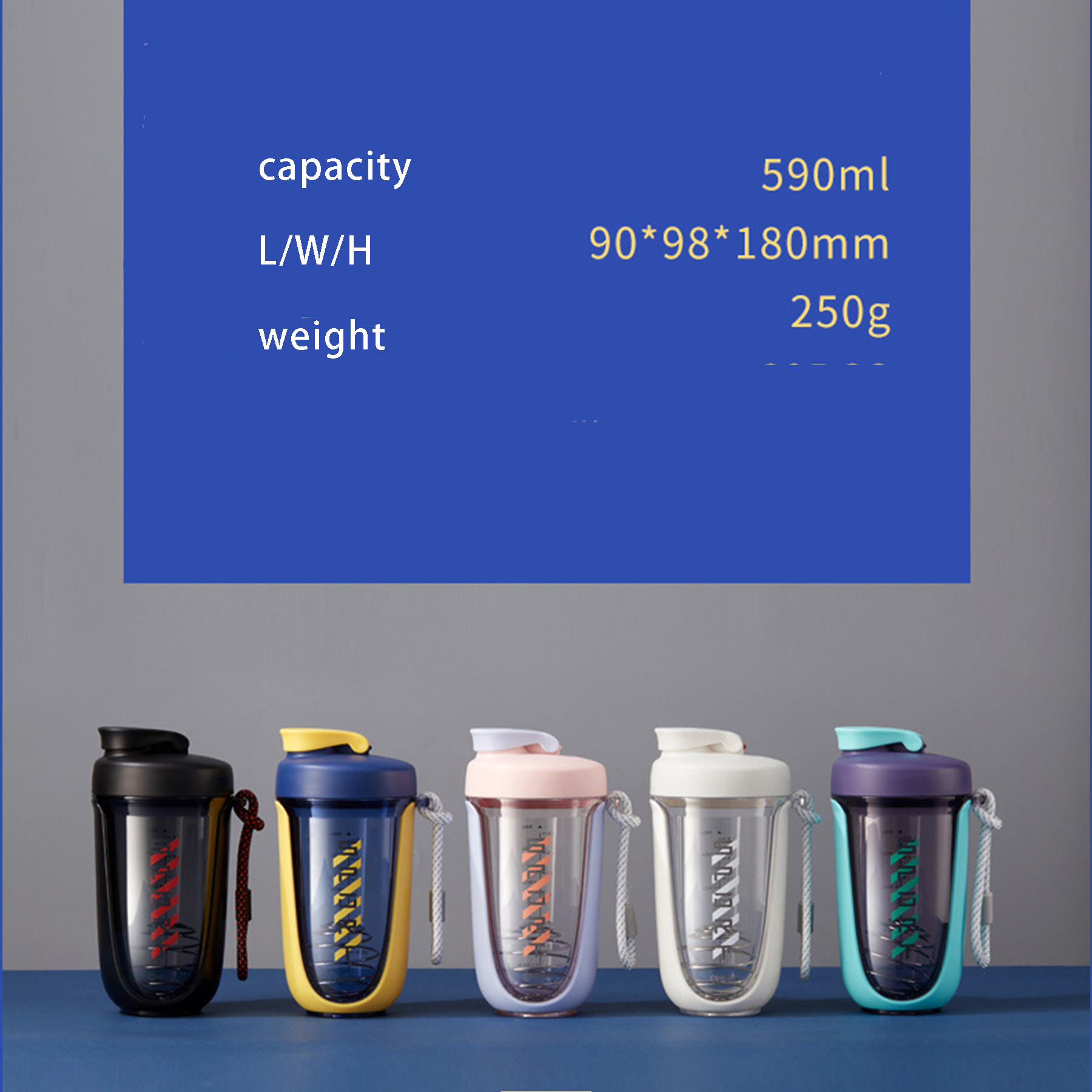 Protein Shaker Bottle Sports Fitness Water Cup 3