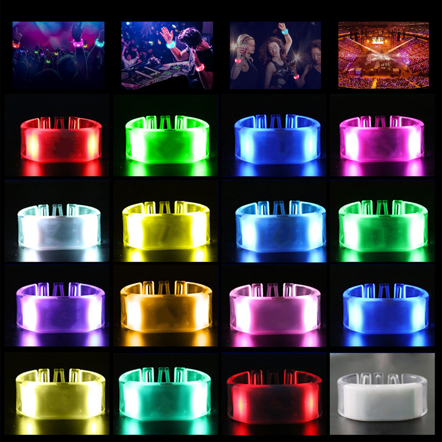 Glow Flashing Wrist Bands 3