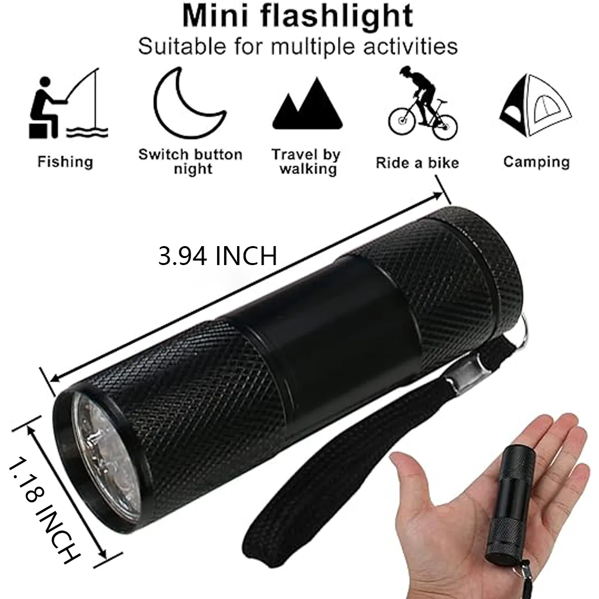 High Luminous Intensity Portable Ultra Violet Flashlight 5