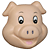 Pig Stress Reliever Funny Face 2