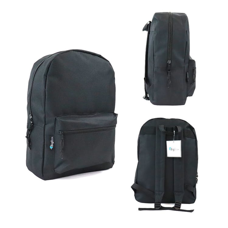 BigBox Basic School Backpacks Black 17"