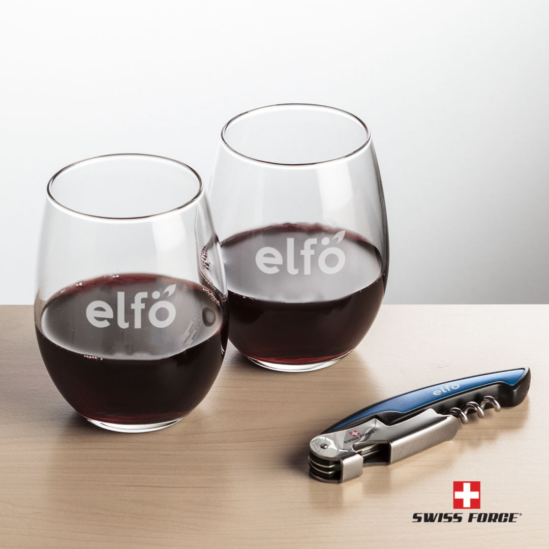 Swiss Force® Opener & Stanford Stemless Wine 8