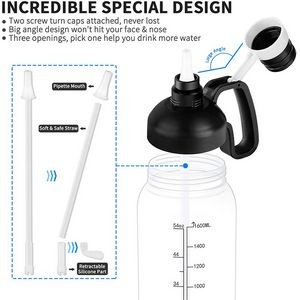 64 Oz Water Bottle With Straw 5