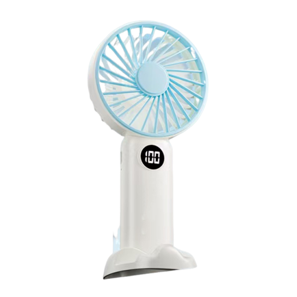 Color-Blocking Digital Handheld Fan