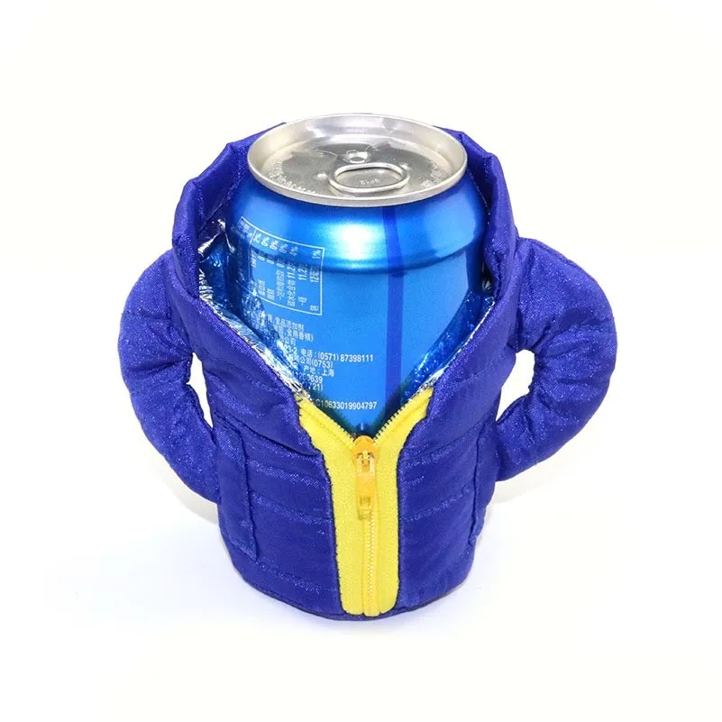 Beverage Can Coolers Beer Vest Jacket Cover, custom koozie with logo imprint 2