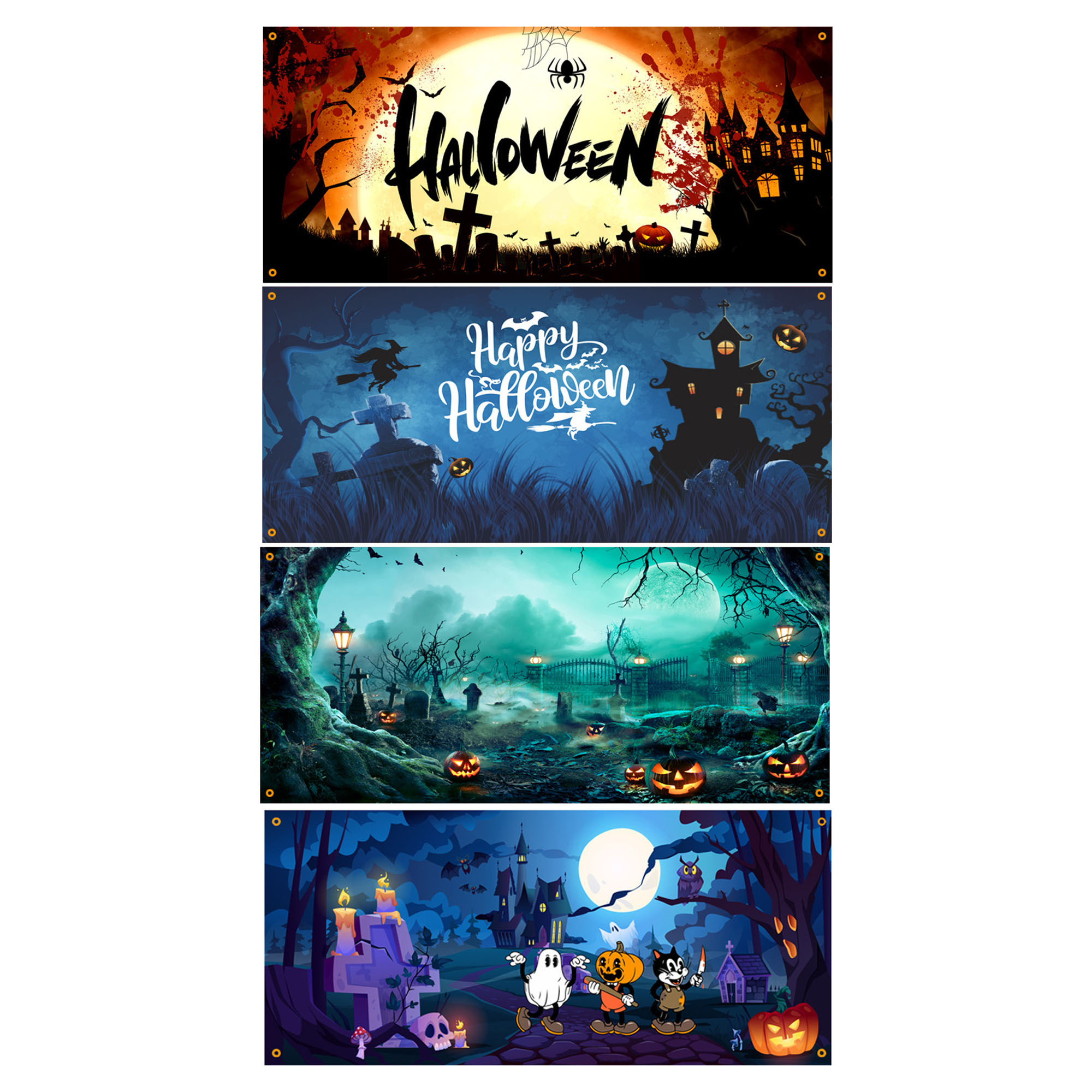 Spooky Halloween Party Backdrop Decor 3