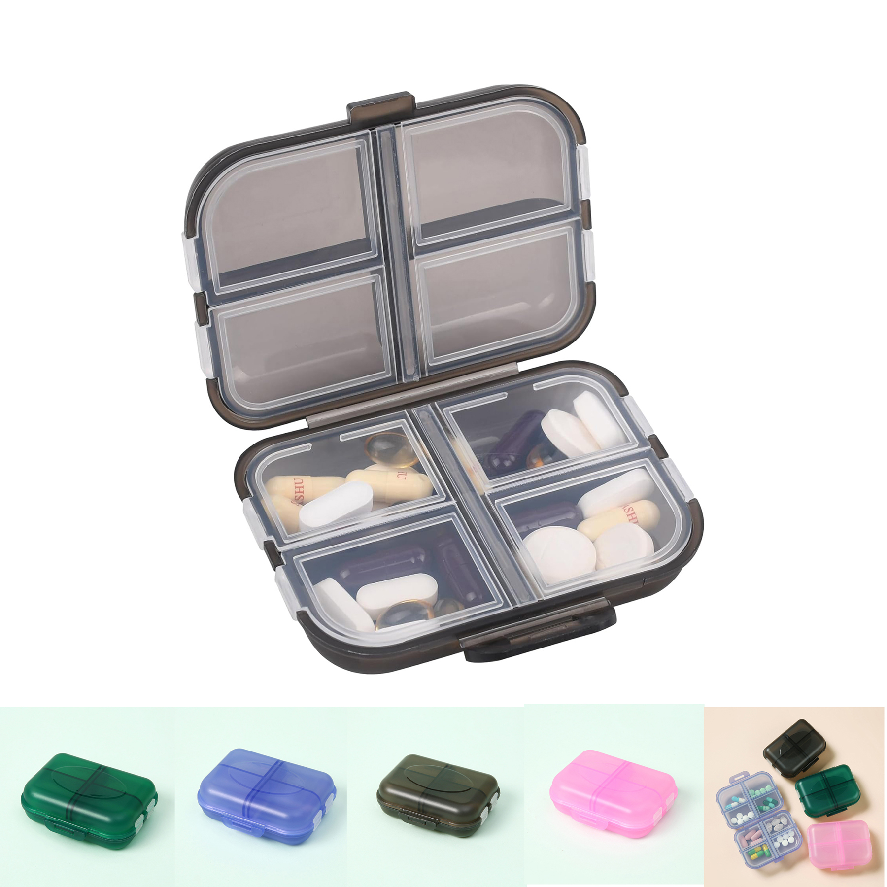 8 Compartment Pill Organizer Box 5