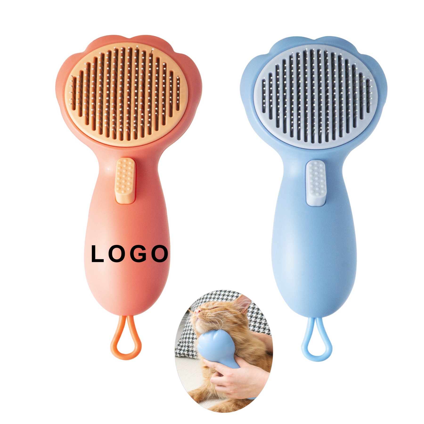 Self Cleaning Slicker Massage Brush for Pet (direct import) 8