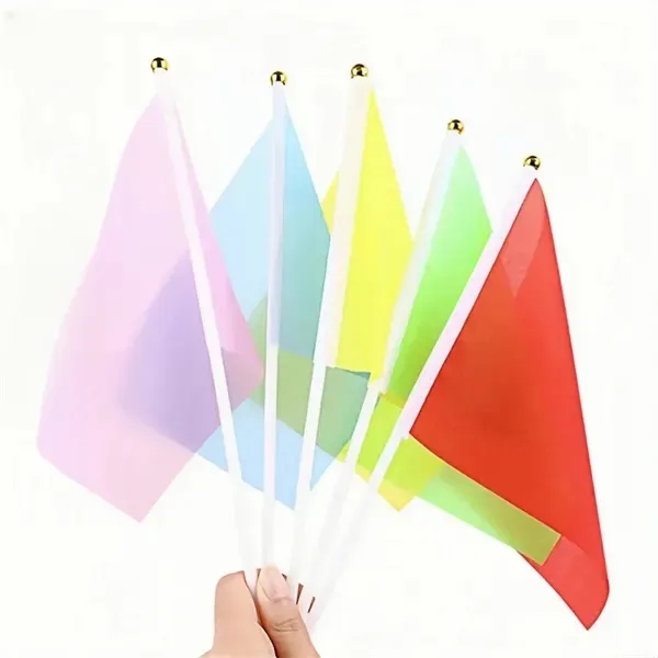 Small Stick Flags with Solid Color Mini Banners 4