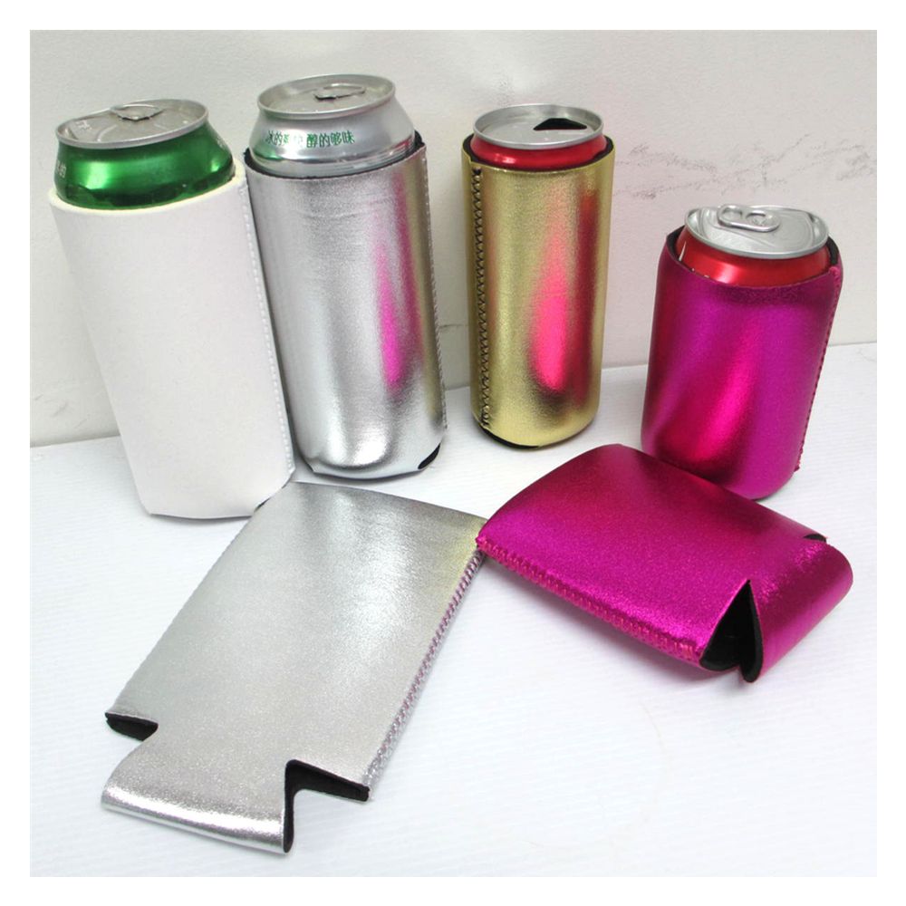 Metallic Collapsible Slim Can Coolie, custom koozie with logo imprint 3