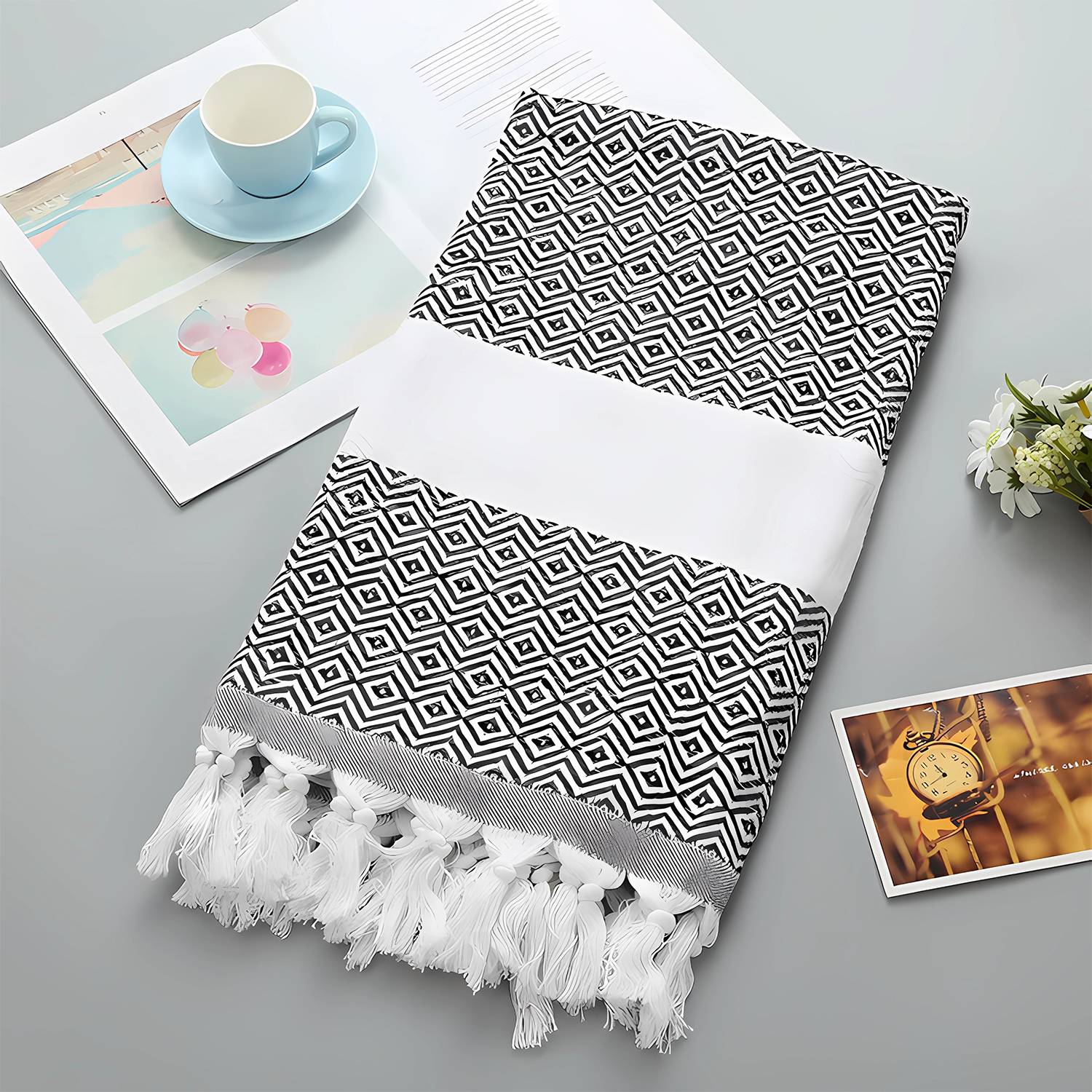 Travel Turkish Cotton Beach Towel Oversized Bath Blanket 8