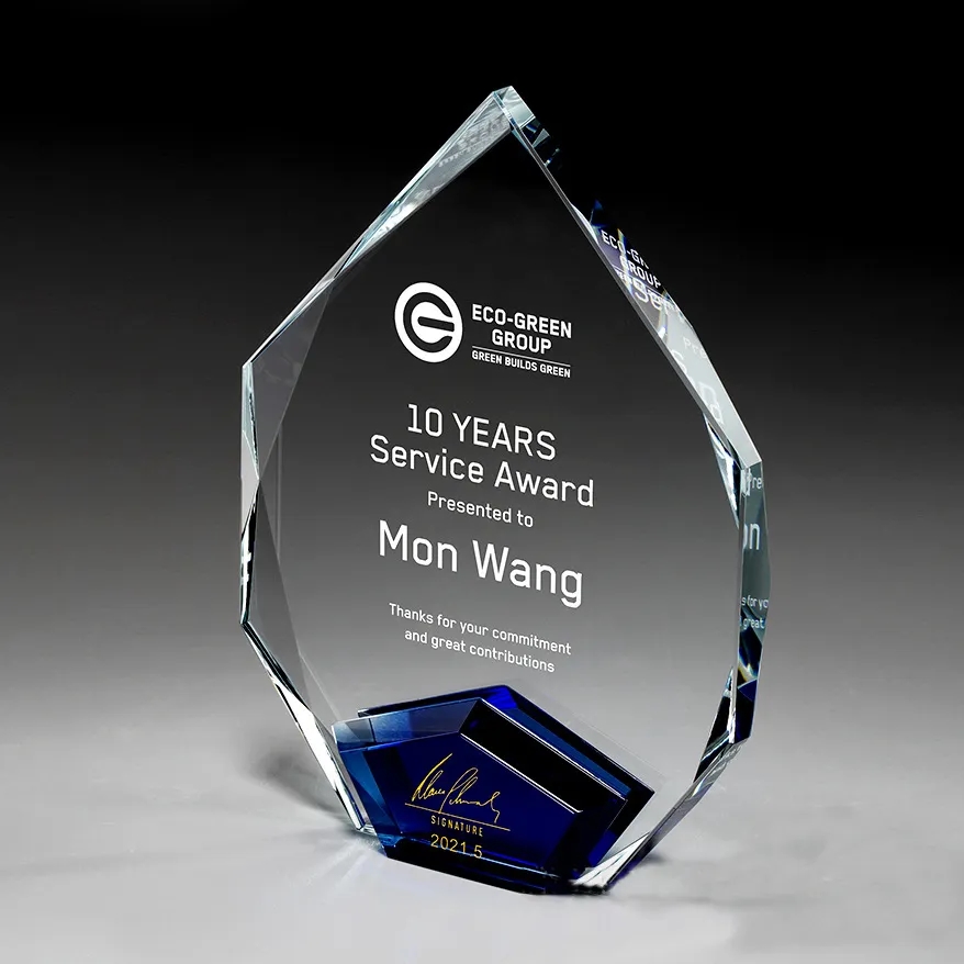 Ambient Blue Crystal Diamond Trophy 4