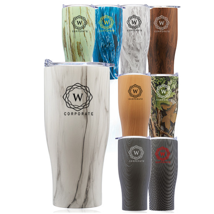 27 oz Stainless Steel Tumblers with Clear Push Lid - BPA Free 3