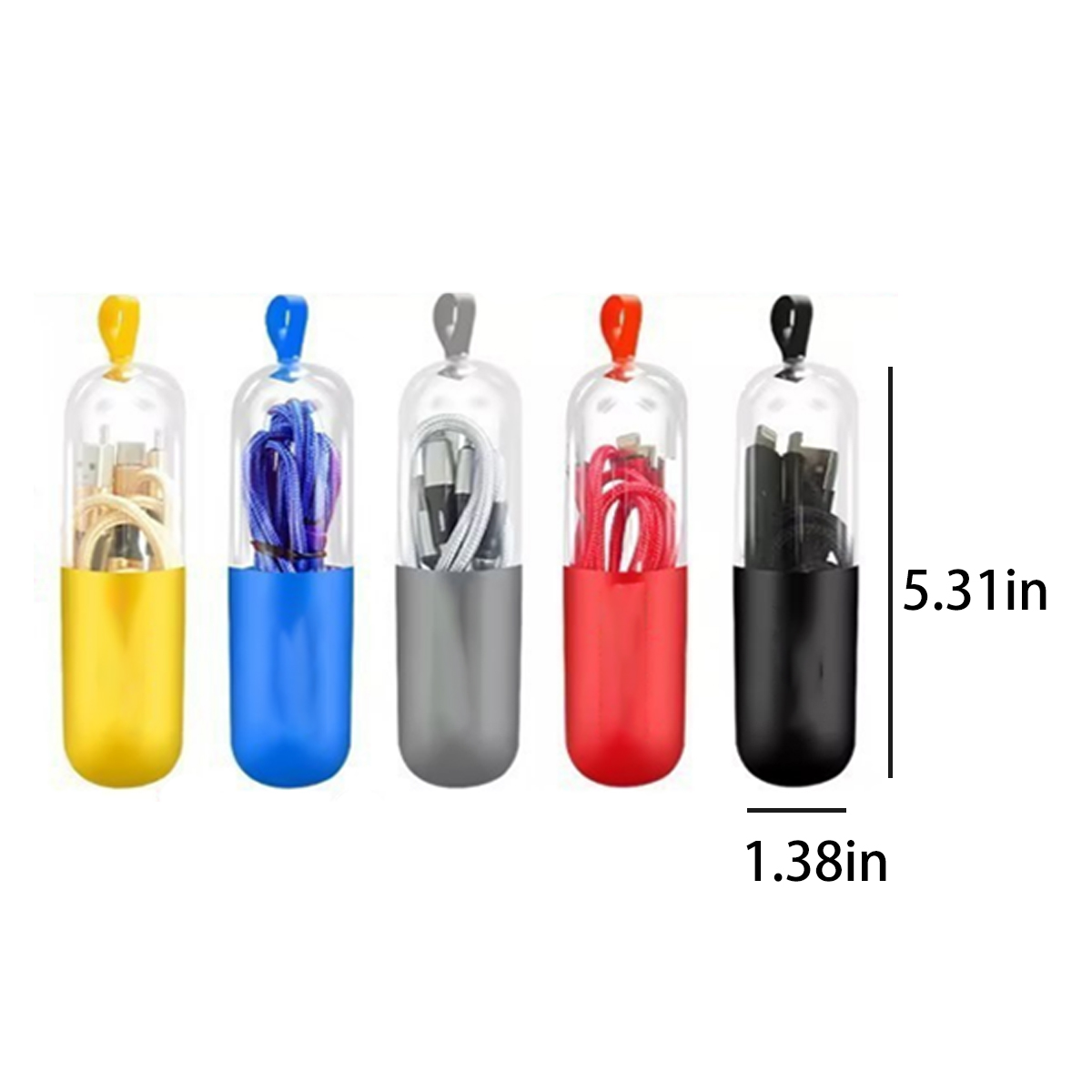 3-in-1 Charging Cable with Case USB to Type-C 6