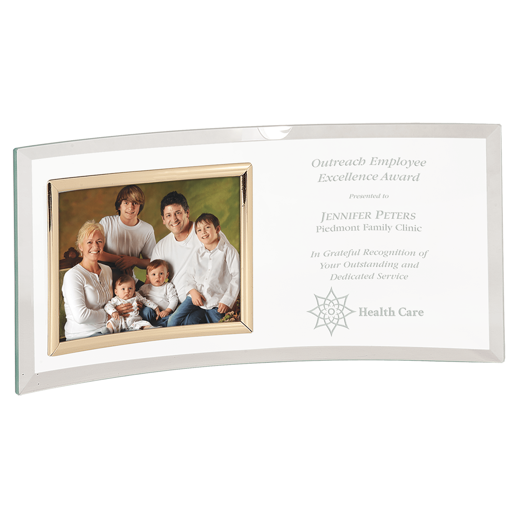 Jade Glass Crescent With Picture Frame 2