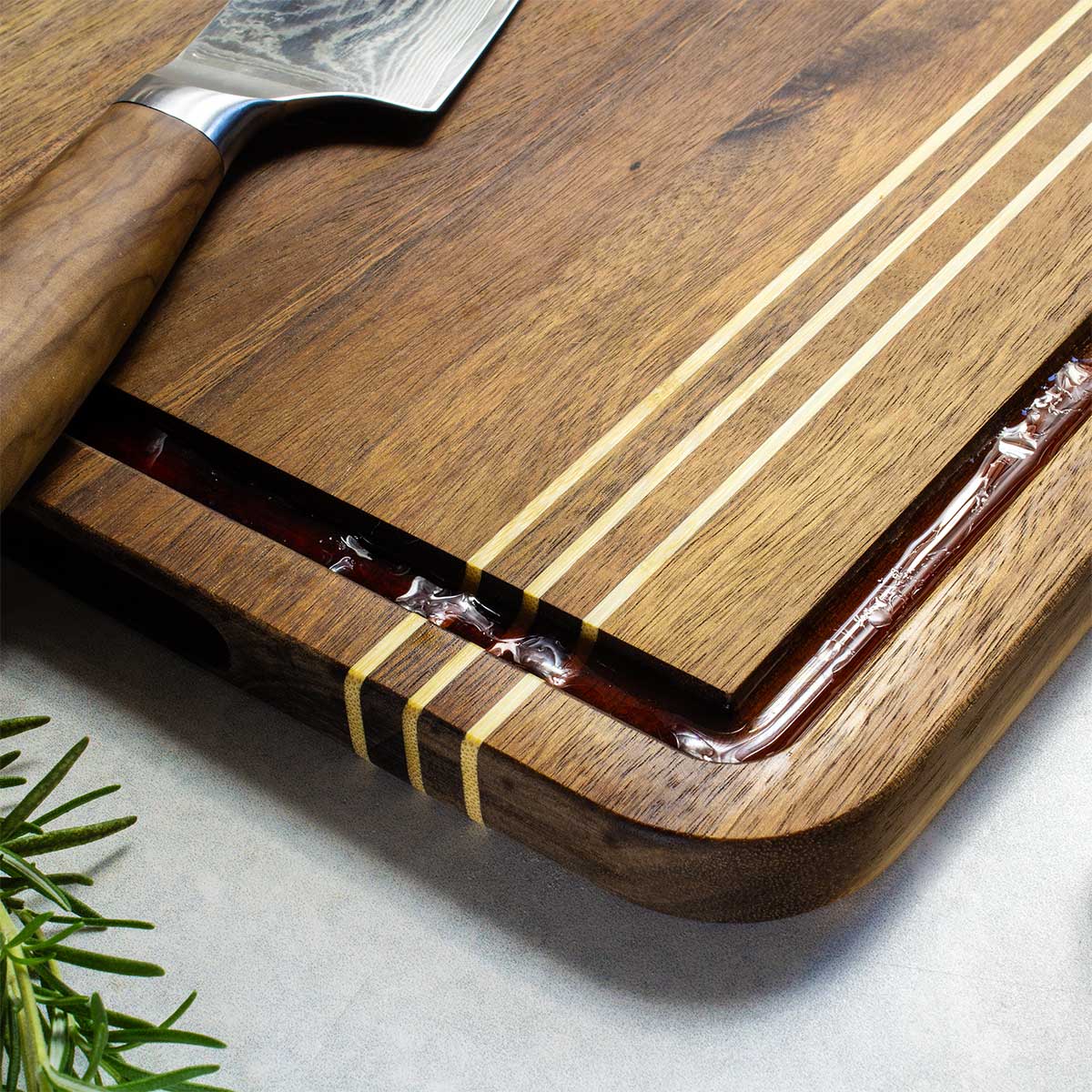 14" Rock & Branch® Dark Acacia Pinstripe Board 4