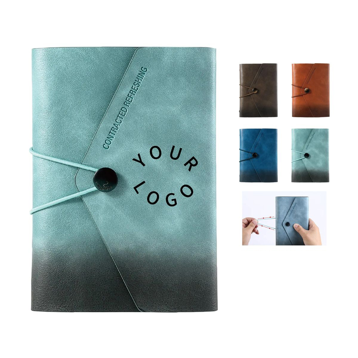 PU Leather Notebook with Stylish Compact Writing Pages 1