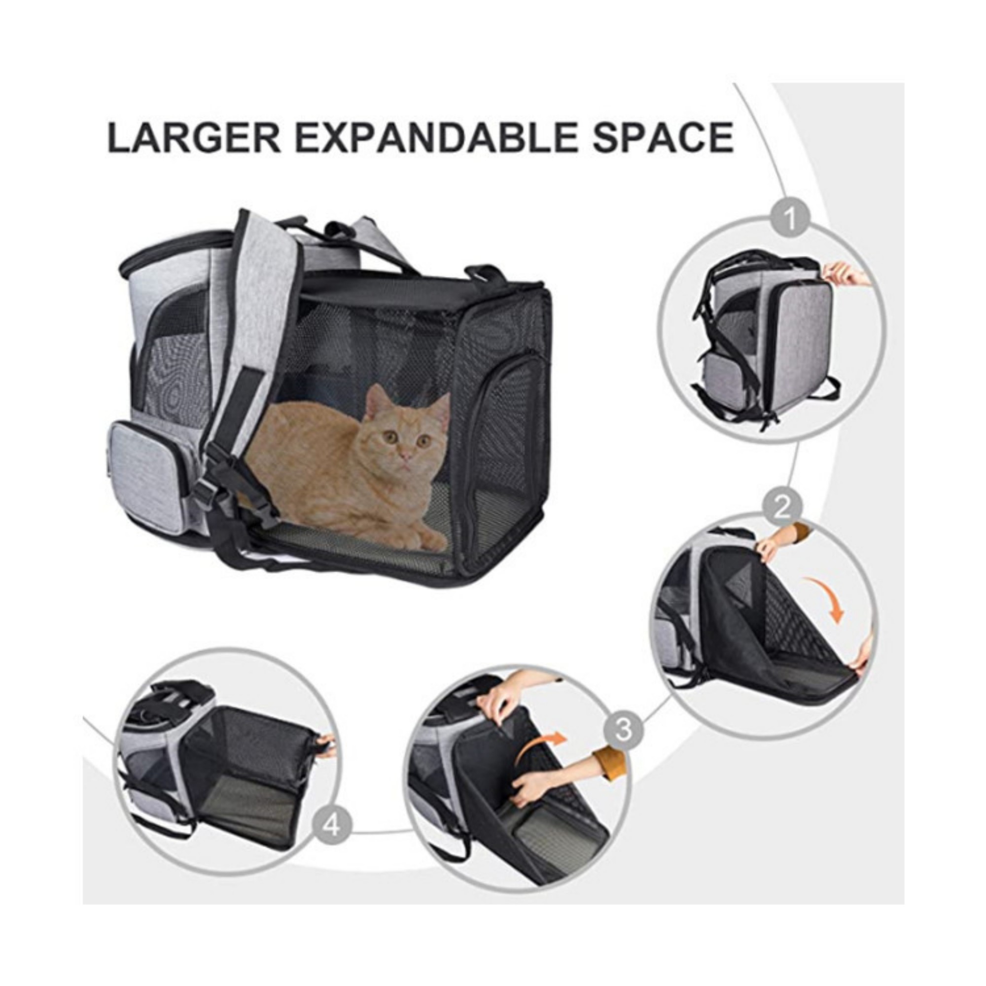 Expandable Pet Backpack Carrier 4