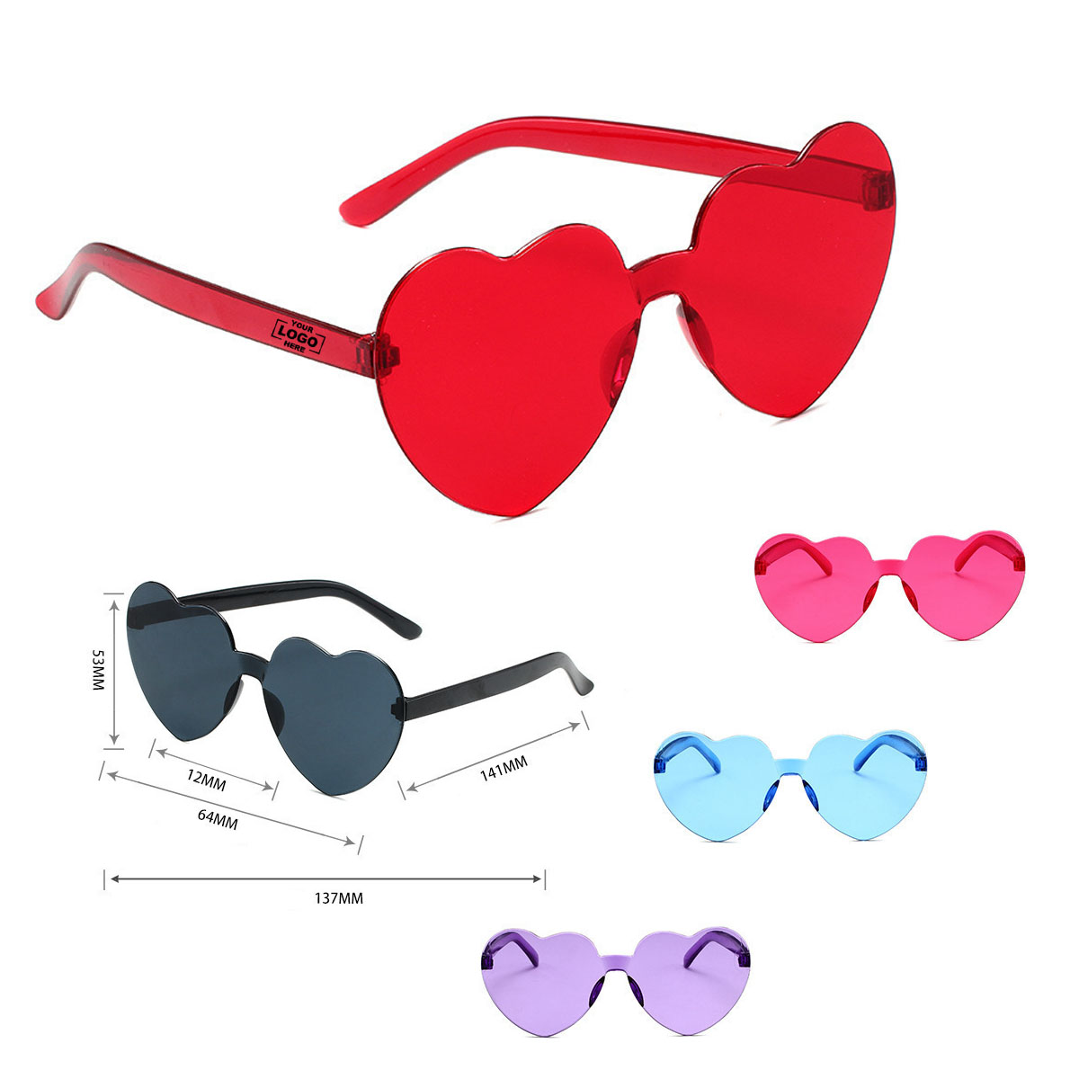 Frameless Heart-Shaped Glasses 8