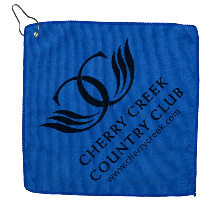 "THE WEDGE" Recycled RPET 300 GSM Heavy Duty Golf Towel - 12" W x 12" H 18