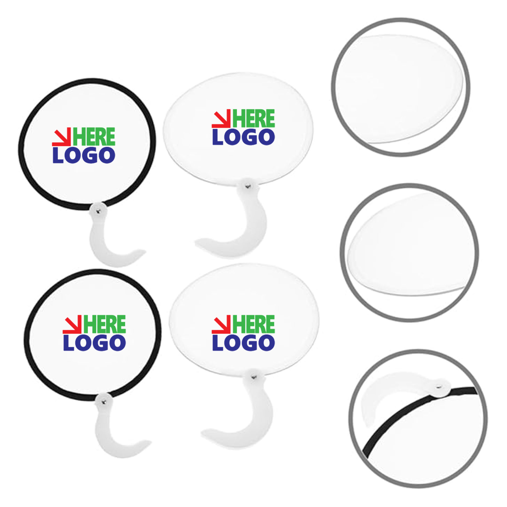 Outdoor Summer Round Folding Portable Handheld Fan 2