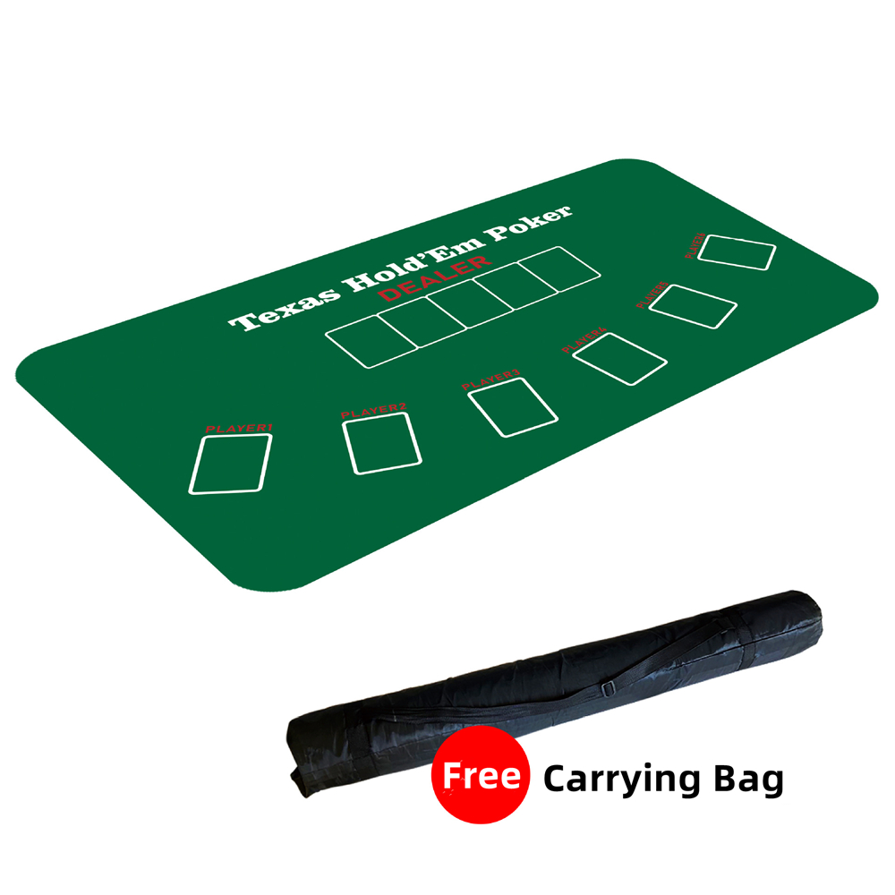 70 x 35" Professional Poker Mat 10 Players w/Carrying Bag to Play Cards, Poker Games, Blackjack, Cas 2