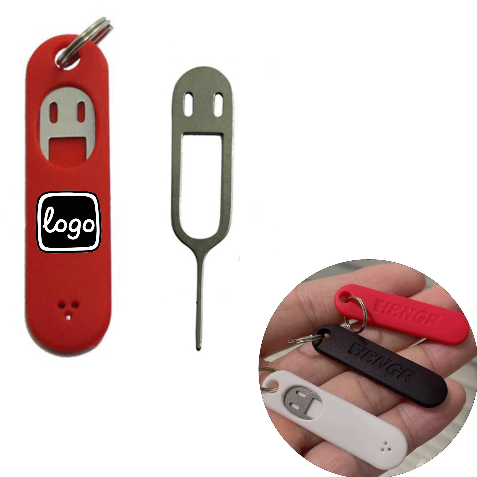 Silicone Case With SIM Ejector Pin Keychain 1