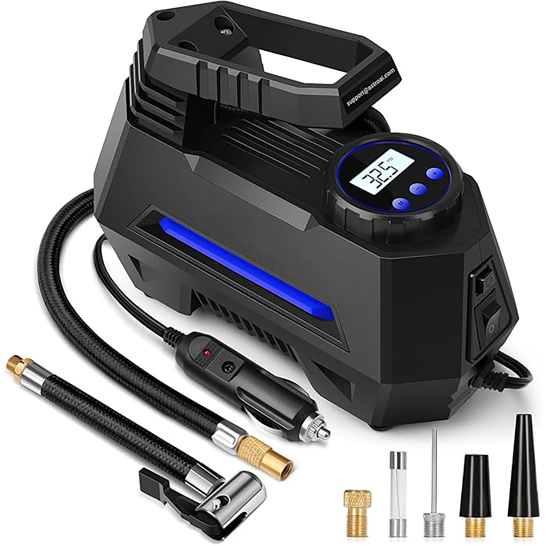 Portable Tire Inflation Air Compressor with LED Light 4