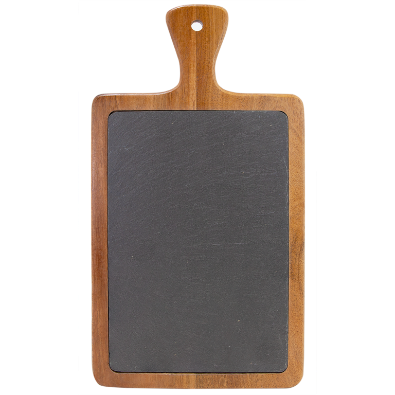13 1/4" x 7" Acacia Wood/Slate Cutting Board