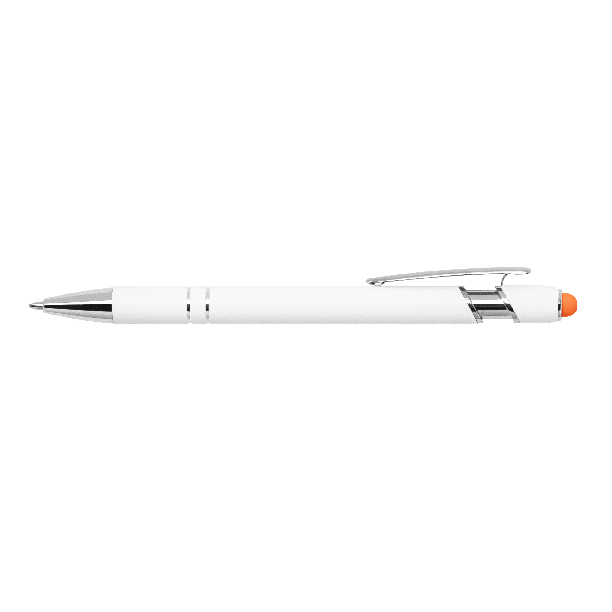 Ellipse Softy White Barrel Metal Pen w/ Stylus 27