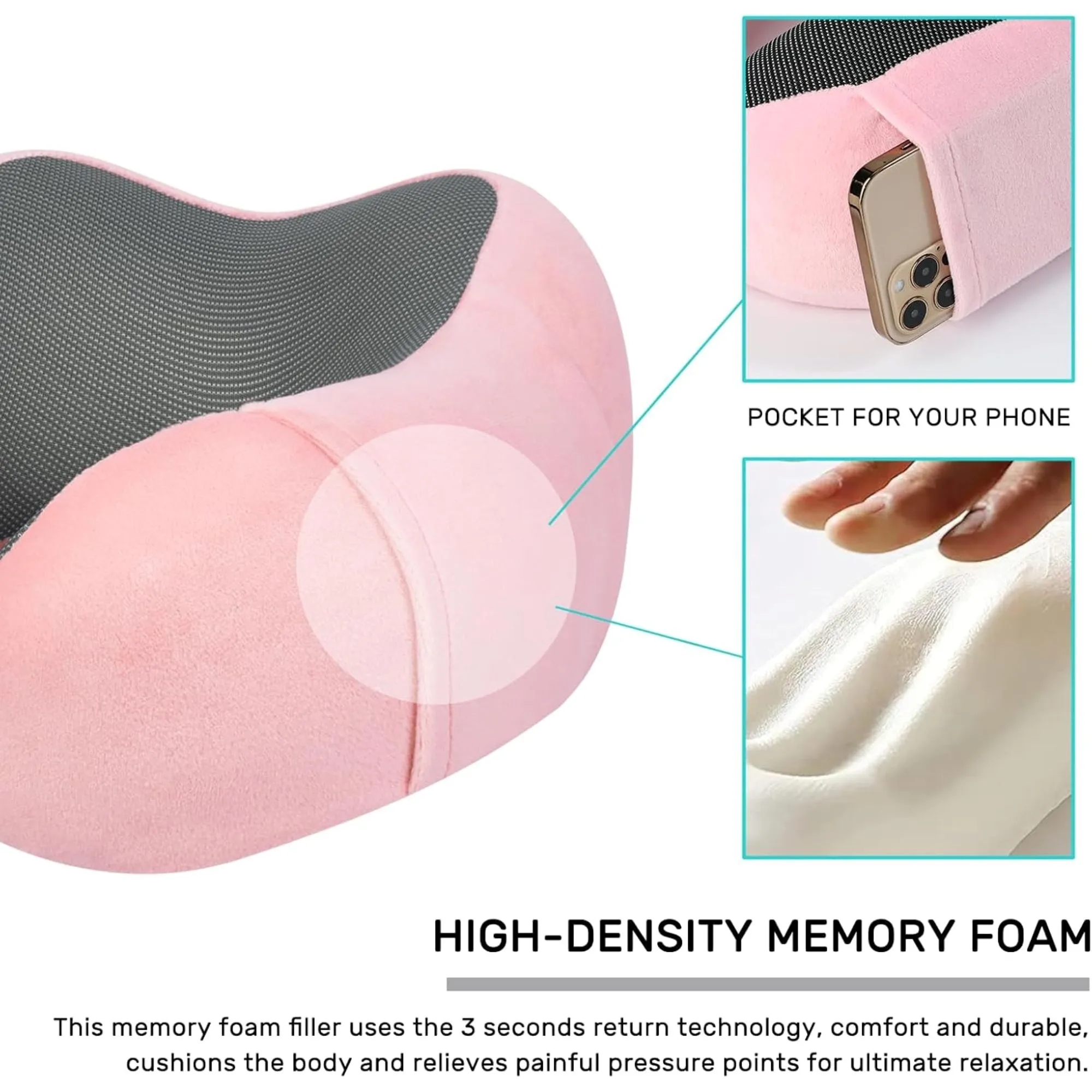 U Shaped Memory Foam Travel Rest Pillow 4