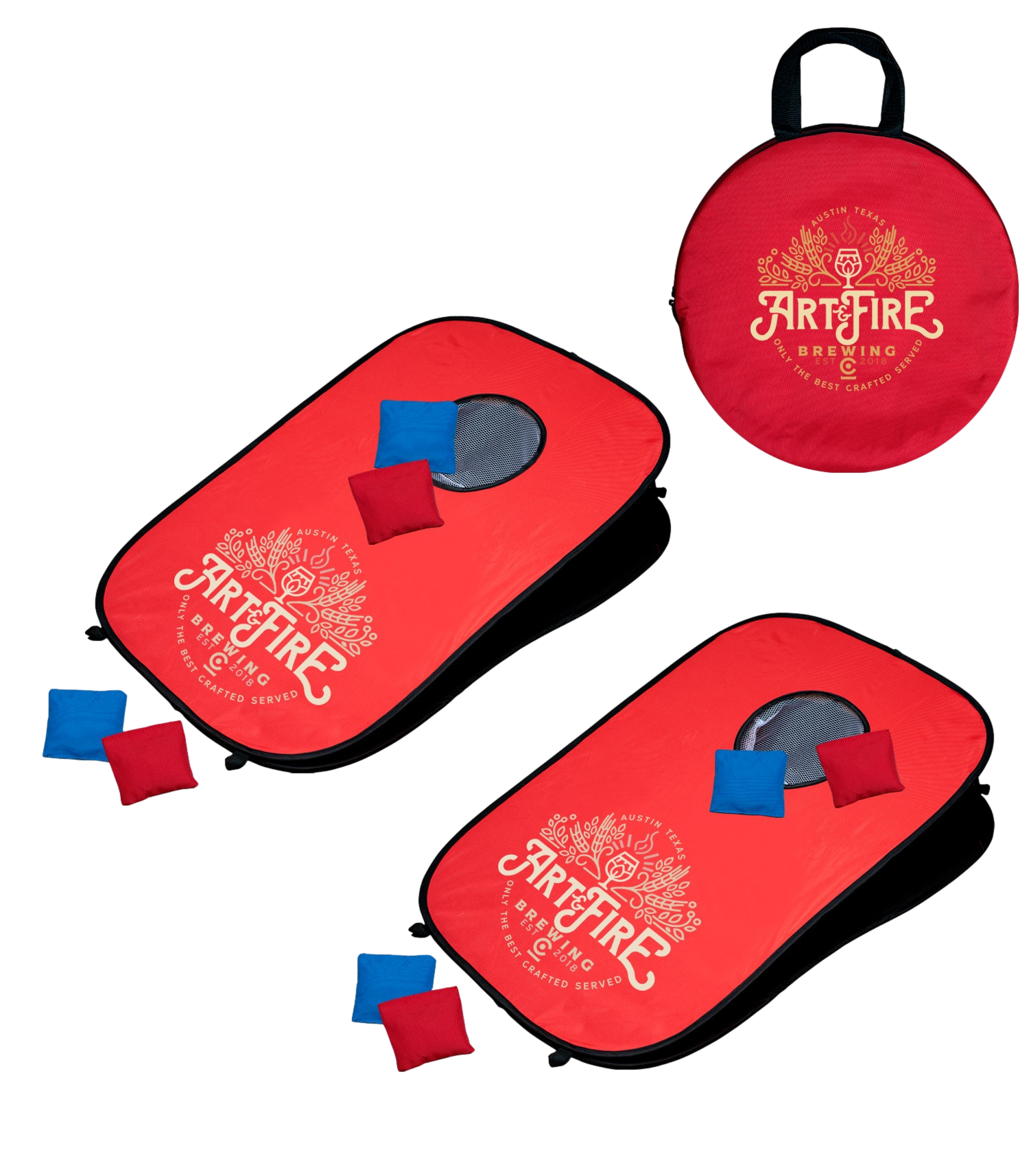 Portable Pop-Up Cornhole Game