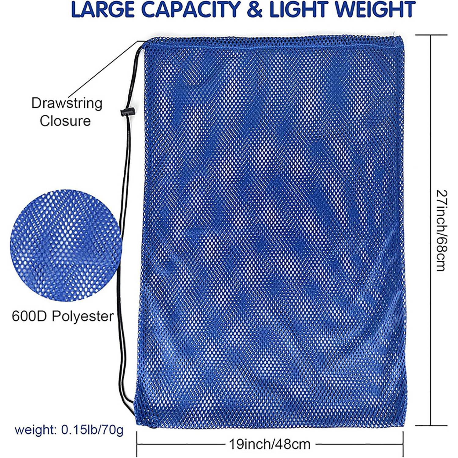 Large Capacity Mesh Storage Bag For Snorkeling Gear 2