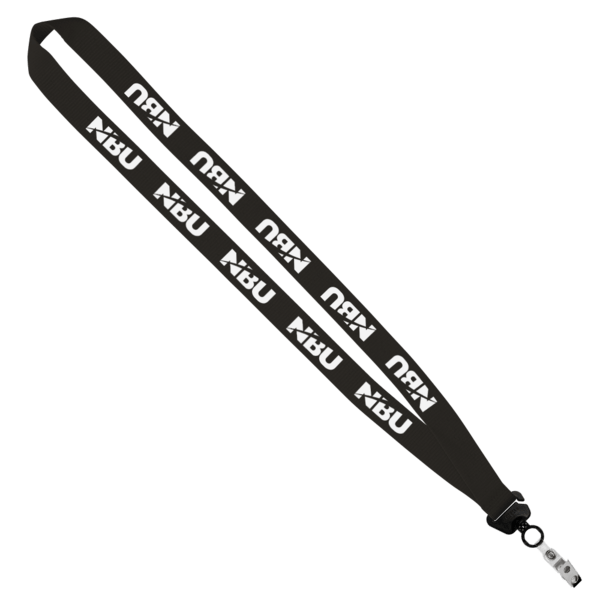 Evolution34 - 3/4" Polyester Welded Lanyard with Trapezoid and Plastic O-Ring 2