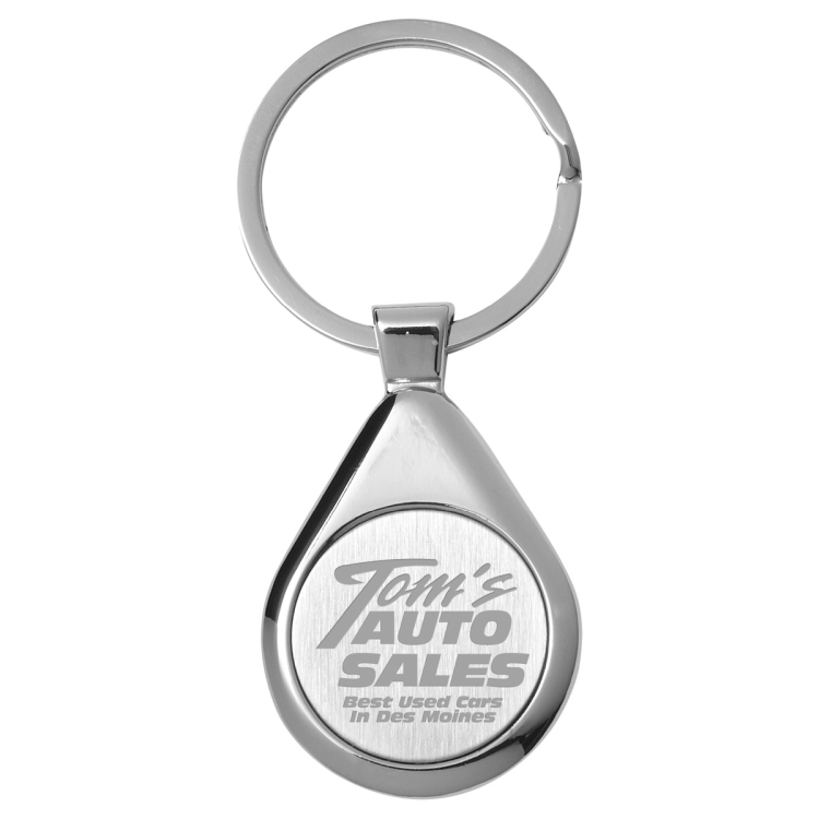 "Raindrop" Economy Laser Engraved Metal Key Holder 6